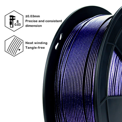 3D Craft Glitter Diamond  PLA Filament 1.75mm, Blue