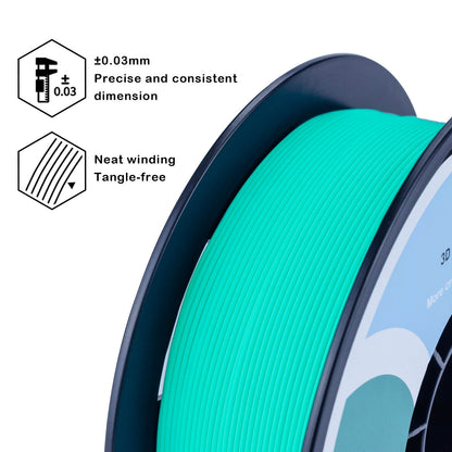 3D Craft Matte PLA Filament 1.75mm, Cyan