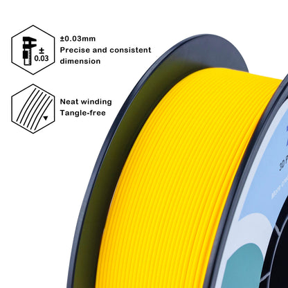 3D Craft Matte PLA Filament 1.75mm, Yellow