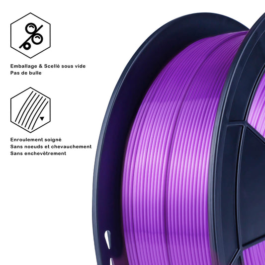 3D Craft Silk PLA Filament 1.75mm, Purple
