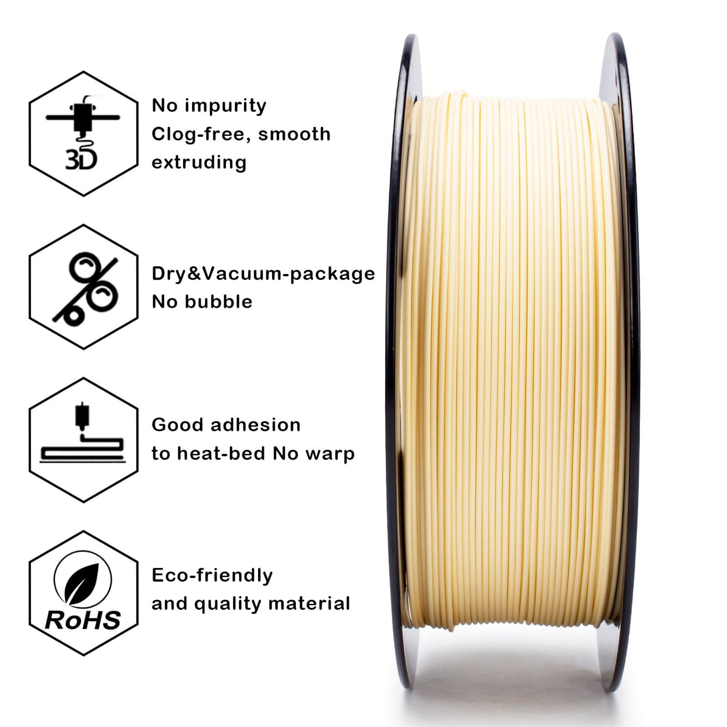 3D Craft Matte PLA Filament 1.75mm, Pastel Skin