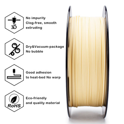 3D Craft Matte PLA Filament 1.75mm, Pastel Skin