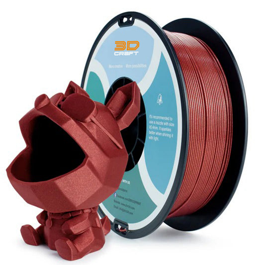 3D Craft Glitter Diamond  PLA Filament 1.75mm, Red