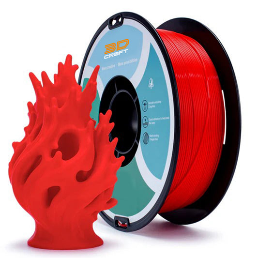 3D Craft Fluorescence PLA Filament 1.75mm, Fluo Red