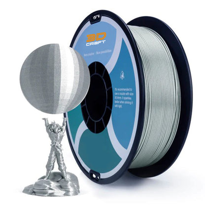 3D Craft Glitter Diamond  PLA Filament 1.75mm, Silver