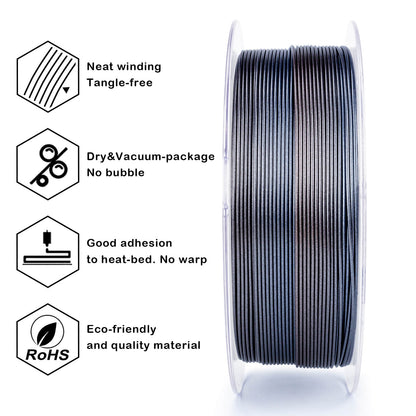 3D Craft Glitter Diamond PLA Filament 1.75mm, Iron Sparkle