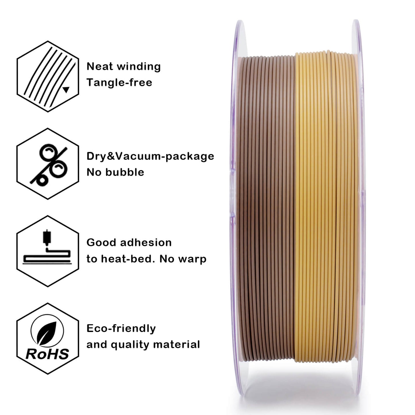3D Craft Fast Gradient Matte PLA Filament 1.75mm, Castle Brick