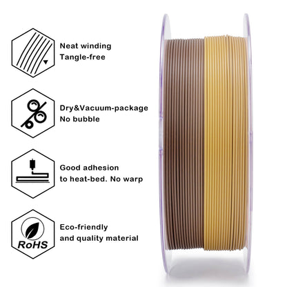 3D Craft Fast Gradient Matte PLA Filament 1.75mm, Castle Brick