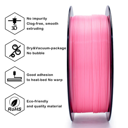 3D Craft Fluorescence PLA Filament 1.75mm, Fluo Pink