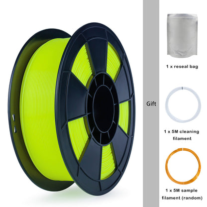 3D Craft Fluorescence PLA Filament 1.75mm, Fluo Yellow