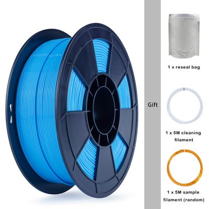 3D Craft  Fluorescence PLA Filament 1.75mm, Fluo Blue