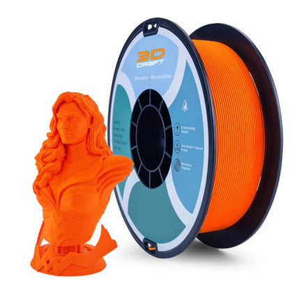 3D Craft Fluorescence PLA Filament 1.75mm, Fluo Orange