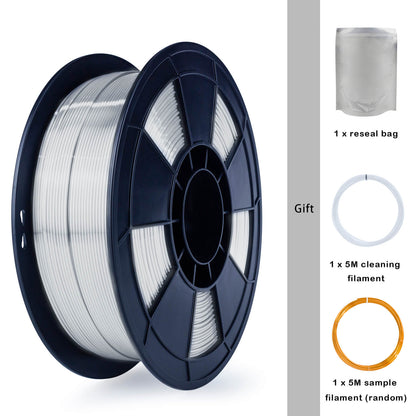 3D Craft Silk PLA Filament 1.75mm, Silver