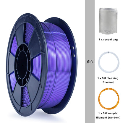 3D Craft Silk PLA Filament 1.75mm, Blue