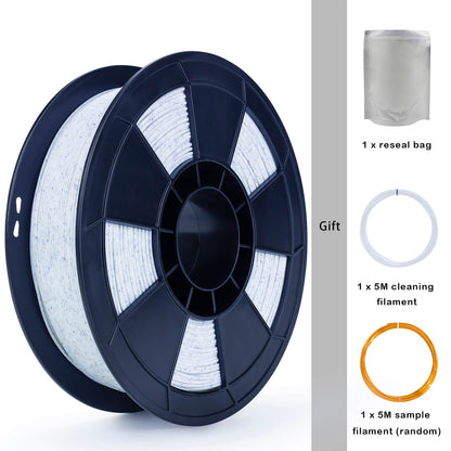 3D Craft Stone PLA Filament 1.75mm, Blue and White