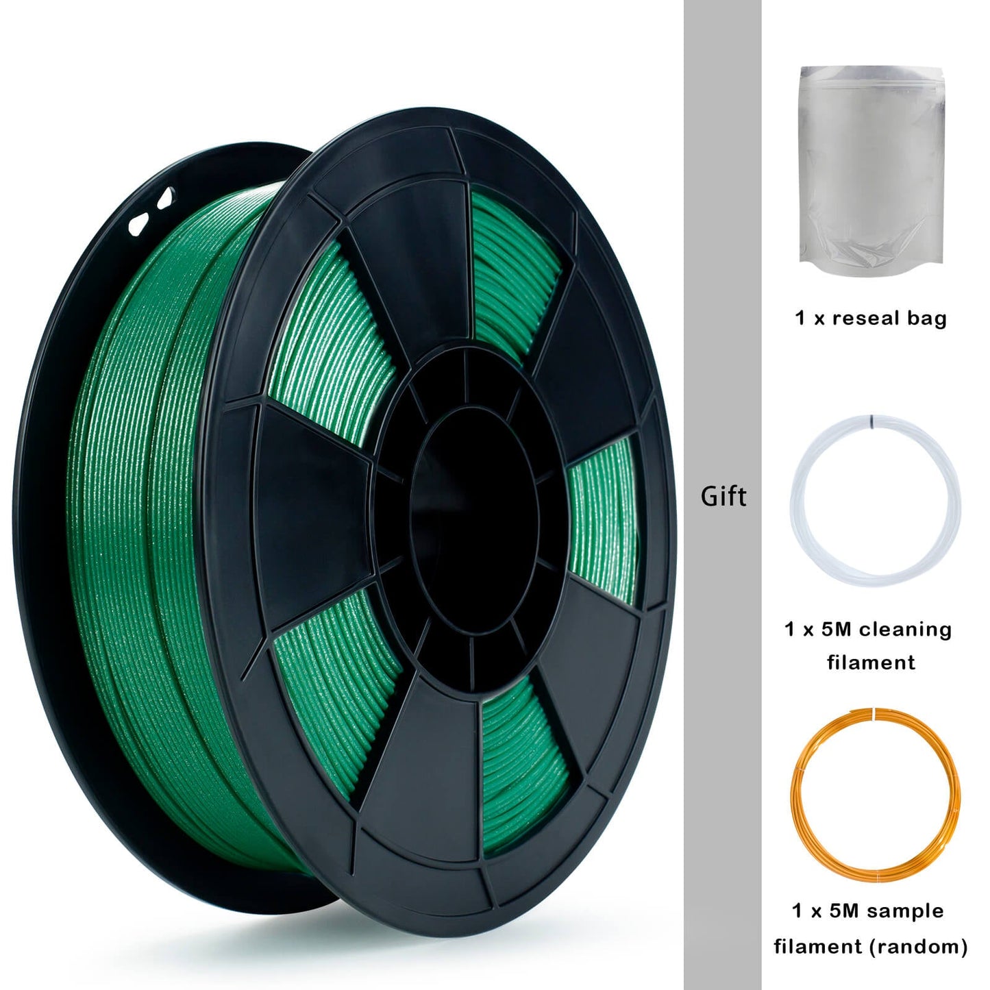 3D Craft Glitter Diamond  PLA Filament 1.75mm, Green