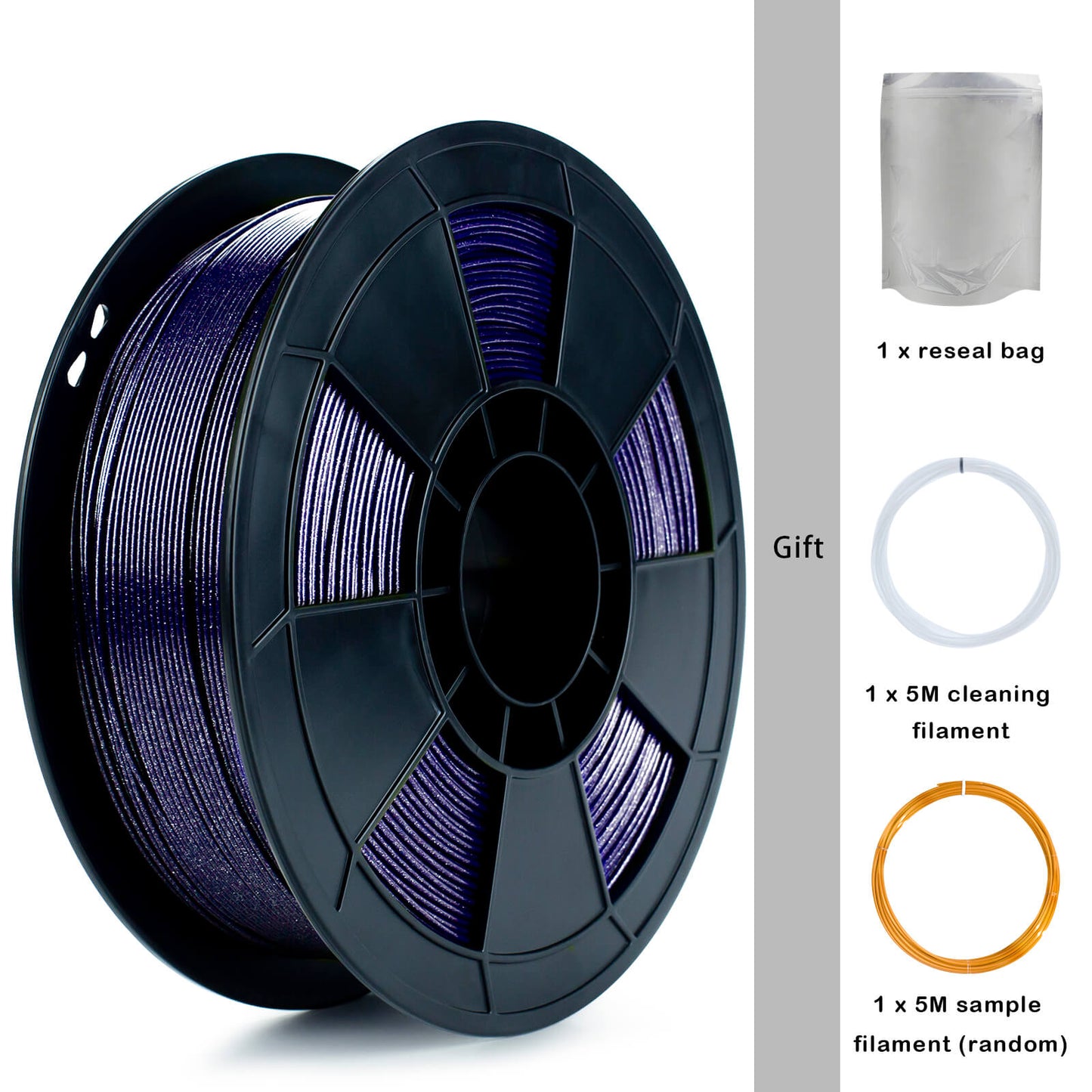 3D Craft Glitter Diamond  PLA Filament 1.75mm, Blue
