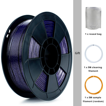 3D Craft Glitter Diamond  PLA Filament 1.75mm, Blue