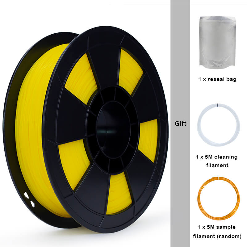 3D Craft Shore 95A Hardness TPU Filament 1.75mm, Yellow