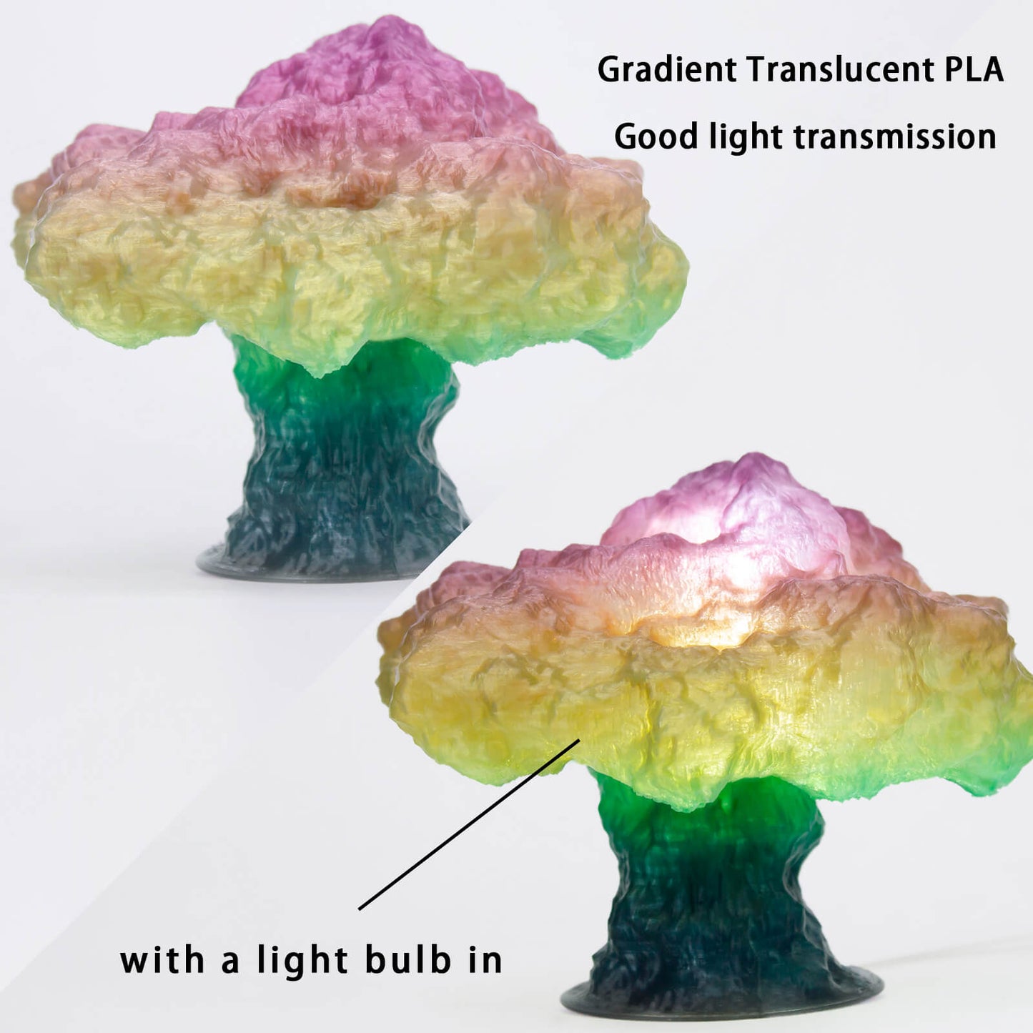 3D Craft  Gradient Translucent PLA Season Series Filament 1.75mm, Spring