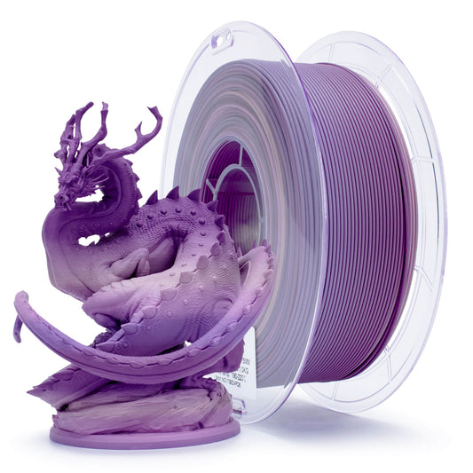 3D Craft Fast Gradient Matte PLA Filament 1.75mm, Purple Veil