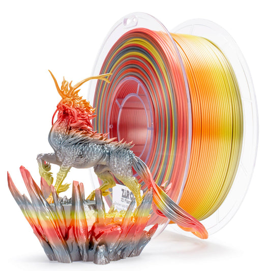 3D Craft Fast Gradient Silk PLA Filament 1.75mm, Chroma Ribbon