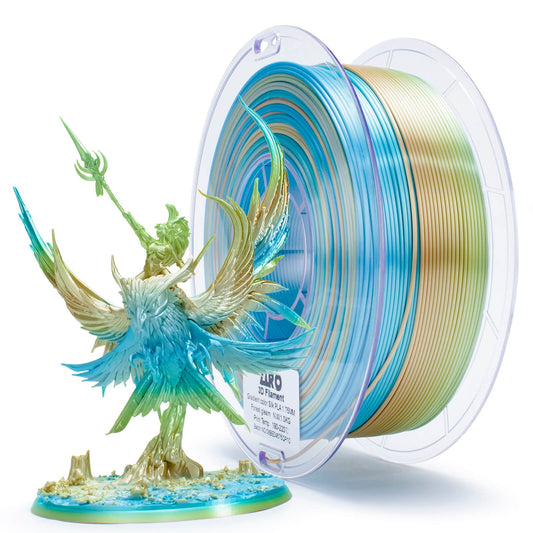 3D Craft Fast Gradient Silk PLA Filament 1.75mm, Forest Gleam