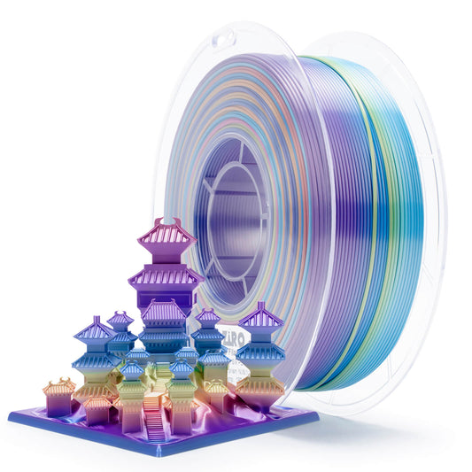 3D Craft Fast Gradient Silk PLA Filament 1.75mm, Iridescent Prism