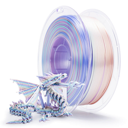 3D Craft Fast Gradient Silk PLA Filament 1.75mm, Pastel Pearl