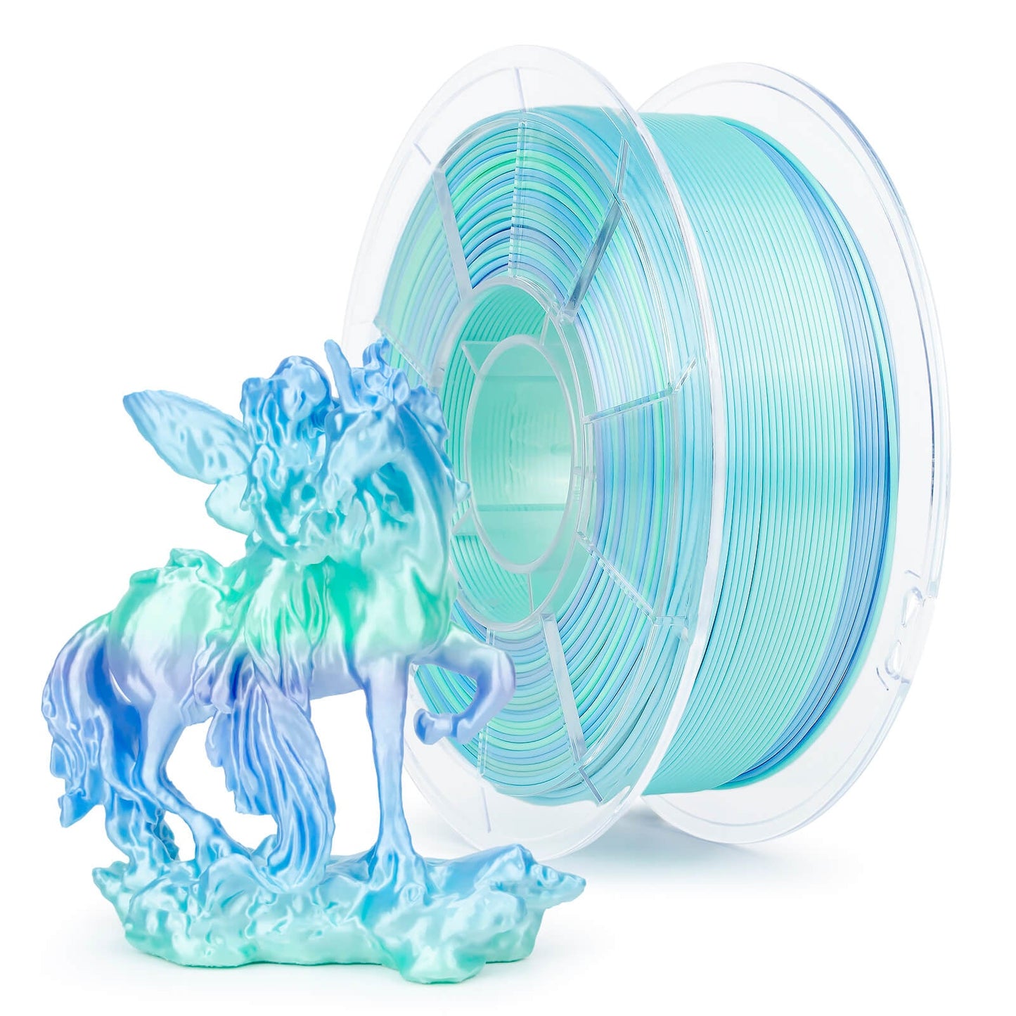 3D Craft Fast Gradient Silk PLA Filament 1.75mm, Personality Series-Pure