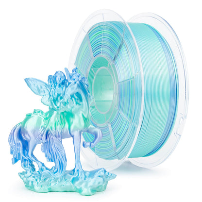 3D Craft Fast Gradient Silk PLA Filament 1.75mm, Personality Series-Pure