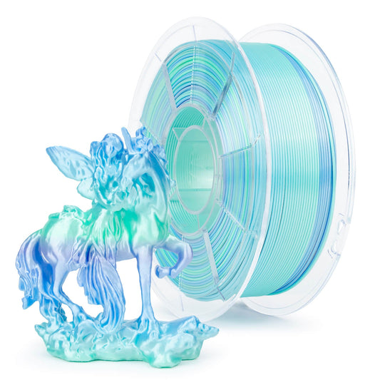 3D Craft Fast Gradient Silk PLA Filament 1.75mm, Personality Series-Pure