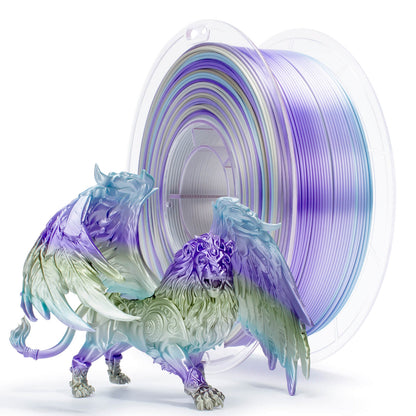 3D Craft Fast Gradient Silk PLA Filament 1.75mm, Steel Violet