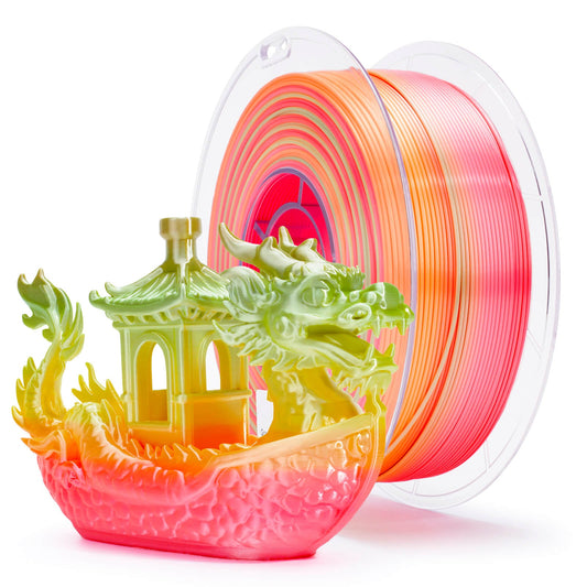 3D Craft Fast Gradient Silk PLA Filament 1.75mm, Vital Heat