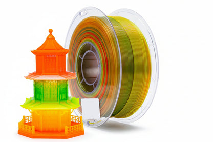 3D Craft  Gradient Translucent PLA Cristal Series Filament 1.75mm, Crystal Nectar