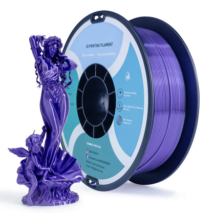 3D Craft Silk PLA Filament 1.75mm, Blue