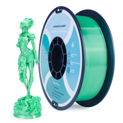 3D Craft Silk PLA Filament 1.75mm, Green