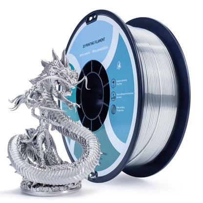 3D Craft Silk PLA Filament 1.75mm, Silver