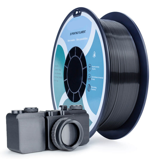 3D Craft Silk PLA Filament 1.75mm, Silver Black