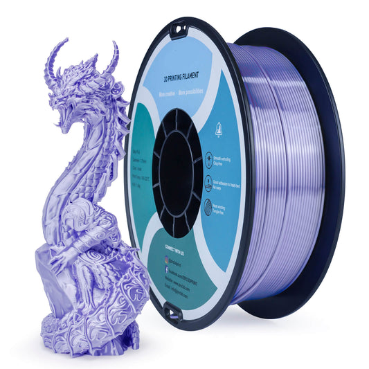 3D Craft Silk PLA Filament 1.75mm, Violet